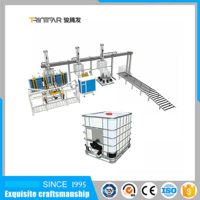 linea di produzione automatica tubolare del contenitore di Ibc della saldatrice di acciaio inossidabile della struttura della gabbia di 1000L IBC