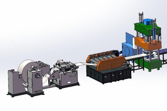 Linea di produzione automatica per il raffreddamento di trasformatori con carico e scarico completamente automatici