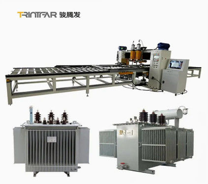 Linea di produzione del radiatore del trasformatore PLC Controllo del pannello di acciaio Linea di produzione del radiatore Alta automazione con servomotori Saldatura a punti di galleria multi-testa