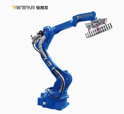 Un robot di 6 assi che tratta impilamento di trasporto con palette d'imballaggio fugace del robot del contenitore di robot del braccio della pinza di presa