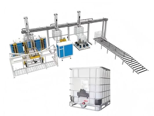 Linea di produzione automatica per la formatura di scatole piegate per griglie IBC