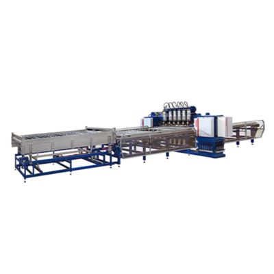 Linea di produzione automatica per la formatura di scatole piegate per griglie IBC