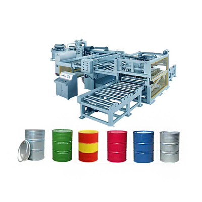 Linea di produzione di fusti in acciaio ad alta velocità completamente automatica da 210L, saldatura a cucitura, attrezzatura industriale