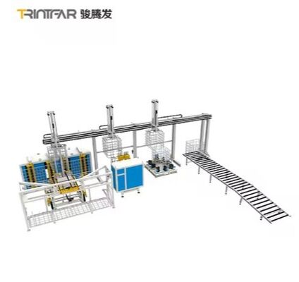 Linea di produzione di telai per barili IBC (dotata di piegatrice) completamente automatizzata / guida operativa automatizzata / linea di produzione di barili tonnellata completamente automatica / produzione e vendita diretta in fabbrica equip