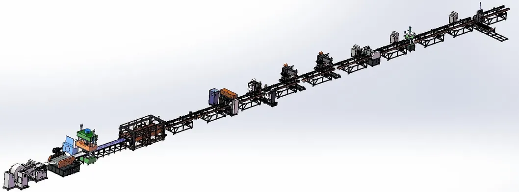 Linea di produzione automatizzata per alette dissipatrici di calore per trasformatori 1