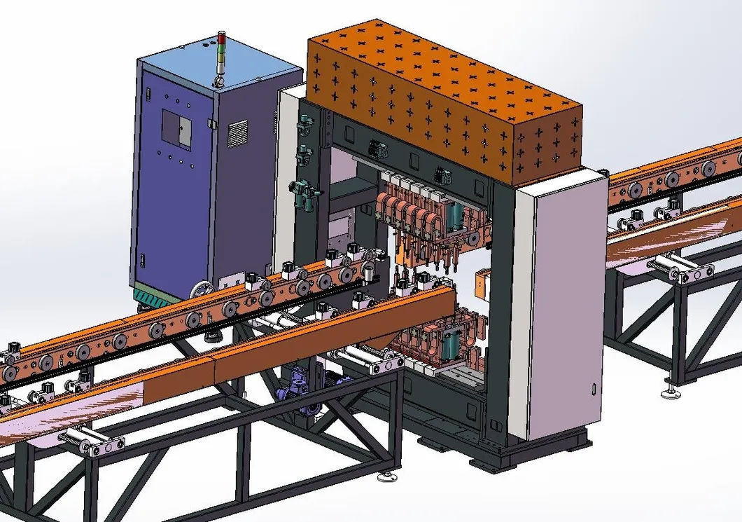 Linea di produzione automatizzata per alette dissipatrici di calore per trasformatori 6