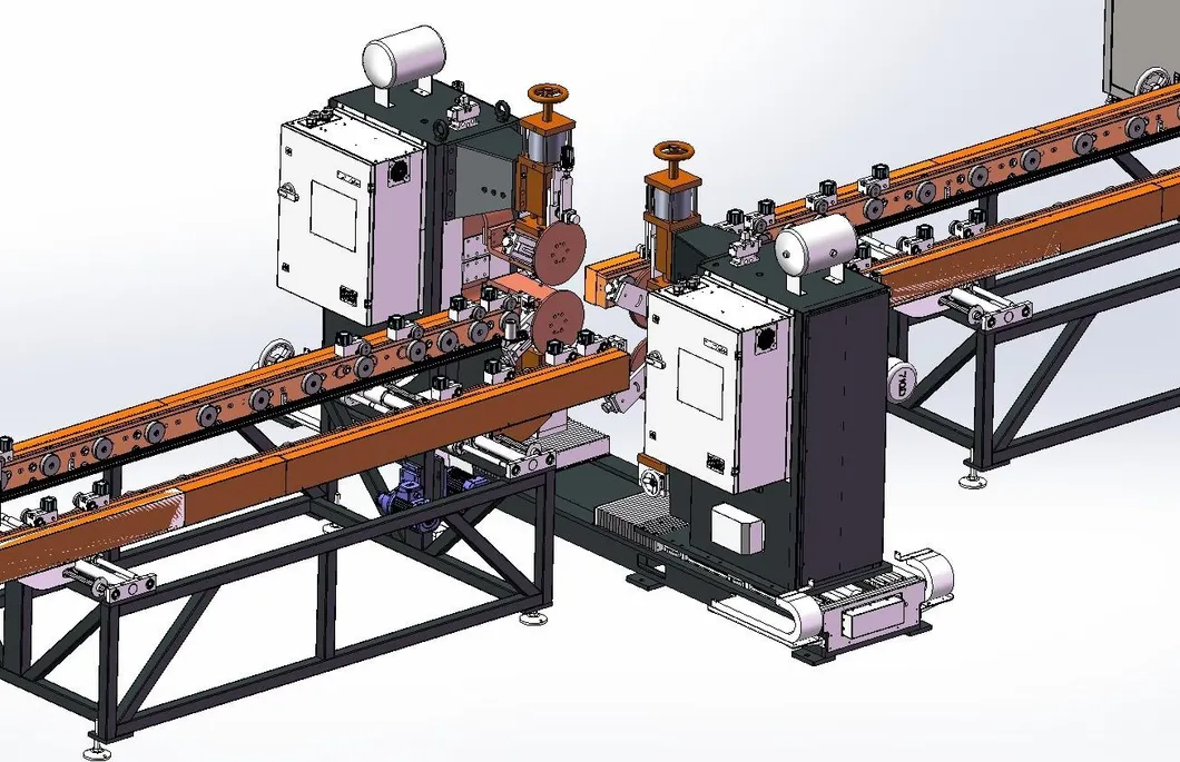 Linea di produzione automatizzata per alette dissipatrici di calore per trasformatori 7